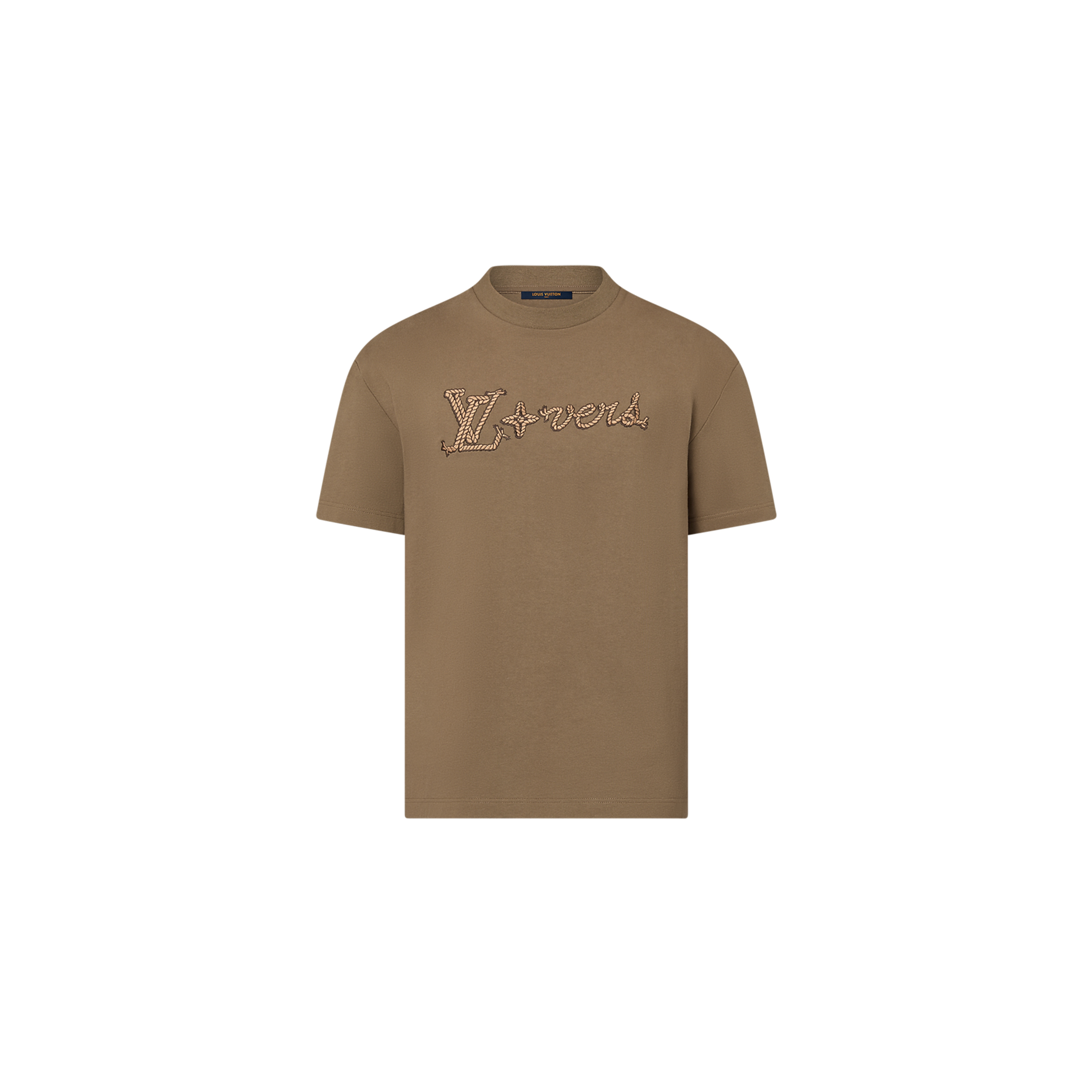 LOUIS VUITTON EMBROIDERED SIGNATURE COTTON T-SHIRT 1AFXP1 LOUIS VUITTON EMBROIDERED SIGNATURE COTTON T-SHIRT 1AFXP1